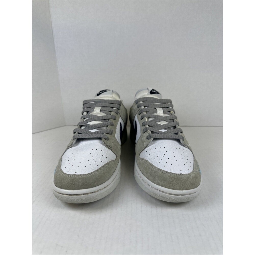 Size 10 - Nike Dunk Low Mini Swoosh - Football Grey Midnight Navy - Picture 5 of 8